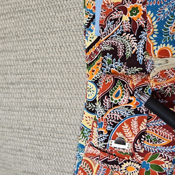 J. McLaughlin Women's Paisley Crop Pants Size 4 Cotto Spring Summer - Picture 12 of 15